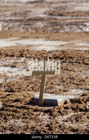 Tombe anonyme Terrasse Park Cemetery, Holtville, Imperial County, Californie, USA Banque D'Images