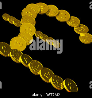 Symbole de la Monnaie Livre montrant le budget ou d'intérêts Banque D'Images