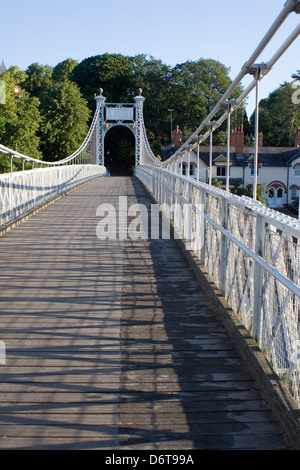 Suspension métallique pont pied à Ross on Wye Banque D'Images