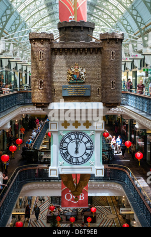 L'intérieur de Queen Victoria Building historique QVB ou galerie marchande dans le centre de Sydney, Australie Banque D'Images