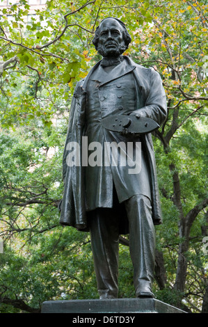 Statue de John Ericsson dans Battery Park, New York City USA Banque D'Images