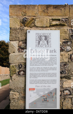 Prieuré de Saint Pancras, Lewes, East Sussex, Angleterre Banque D'Images
