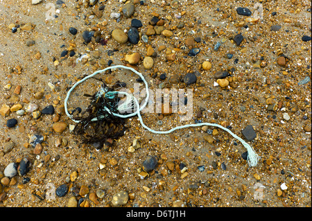 Corde de pêcheur sur la plage, Brighton, UK Banque D'Images