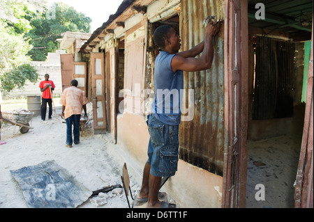 Dommages à l'épicentre du séisme de janvier 2010, LÉOGÂNE, Haïti, Caraïbes Banque D'Images