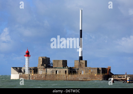 Breakwater Lighthouse,Le Havre,Normandie,France,Europe Banque D'Images