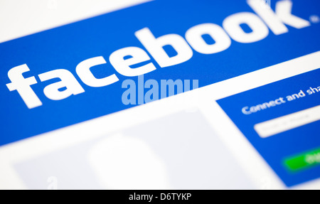 Logos Site web Facebook Banque D'Images