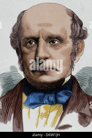 Sir Alexander Cockburn (1802-1880). Homme politique écossais et juge. Gravure de Paris. Banque D'Images