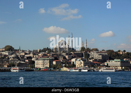 Vue sur la ville avec la Mosquée du Sultan Soliman, Istanbul, Turquie Banque D'Images