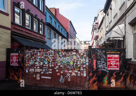 Hambourg, Allemagne, l'entrée à l'Herbert Street à St. Banque D'Images