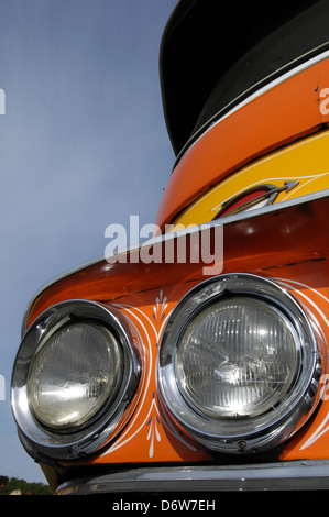 Détail d'un vieux bus Leyland à Malte Banque D'Images