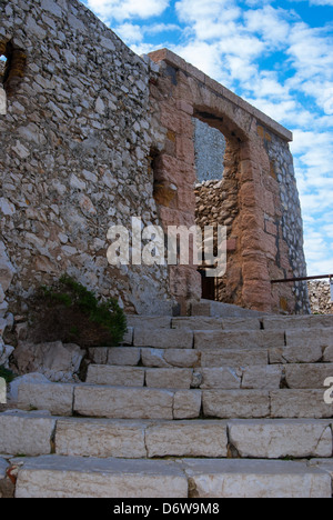 Chateau D'lf, détails architecturaux, France cote du Azur Banque D'Images