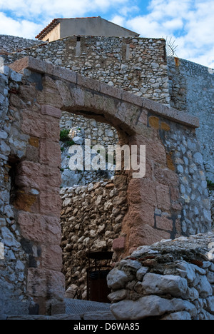 Chateau D'lf, détails architecturaux, France cote du Azur Banque D'Images