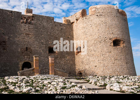 Chateau D'lf, détails architecturaux, France cote du Azur Banque D'Images