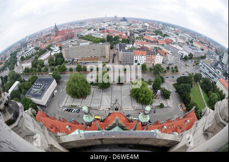 Hanovre, Allemagne, vue à partir de la nouvelle mairie sur Hanovre Banque D'Images