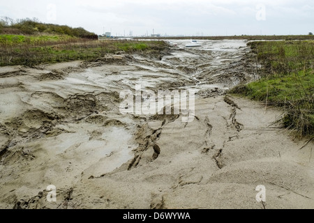 Vange Creek à marée basse. Banque D'Images