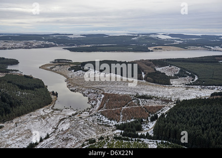 Photographie aérienne à l'ensemble de Kielder Water Banque D'Images