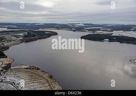 Photographie aérienne à l'ensemble de Kielder Water Banque D'Images