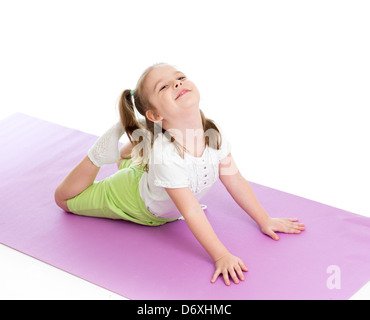 Young Girl doing gymnastics Banque D'Images