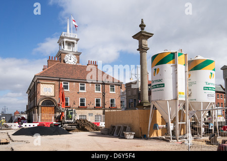 Les travaux de construction en cours en face de Stockton-on-Tees de ville. Banque D'Images