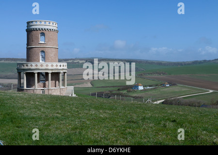 Tour clavell à kimmeridge bay dans le Dorset, Angleterre, Royaume-Uni. Banque D'Images