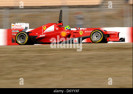 Felipe Massa, Brasilien, SOUTIEN-GORGE, de l'équipe Ferrari F1 - Formule 1 - Tests - Montmelo Circuit de Catalogne - Barcelone, Espagne Banque D'Images