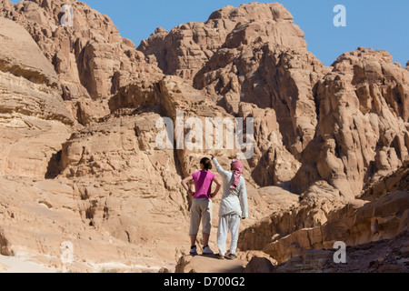 Destination de vacances familiales : Dahab, près de la Mer Rouge en Egypte (Sinaï) Banque D'Images