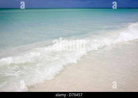 Le sable blanc, l'eau verte et ciel bleu faire la Siesta Key Beach n°1 en Amérique latine Banque D'Images