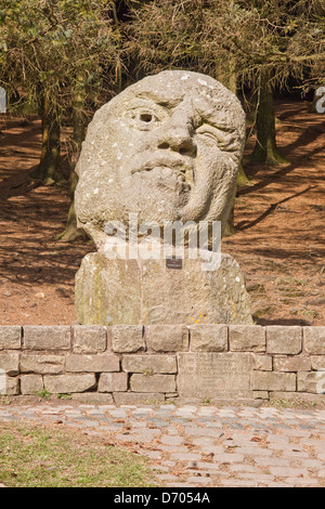 Le Orme Vue sculpture a été dévoilée en 1995 pour marquer le 25e anniversaire de Beacon est tombé Country Park, Lancashire Banque D'Images