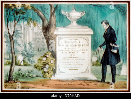 À la mémoire de William H Harrison : né le 9 février 1773. inauguré Président des États-Unis Mars 4th, 1841. Décédée le 4 avril 1841 l'âge de 68 ans. Banque D'Images