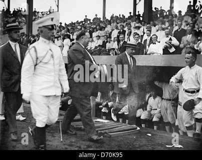 Le président William Howard Taft à Washington - match de baseball de Chicago, vers 1912 Banque D'Images