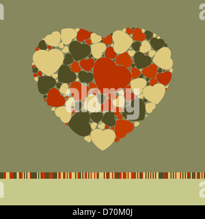 Carte romantique avec coeur. EPS 8 Banque D'Images