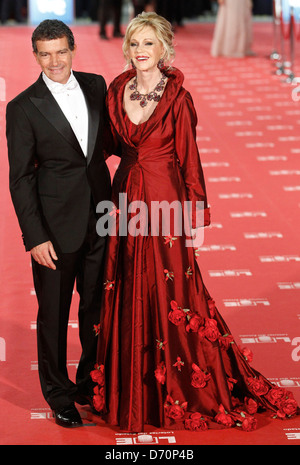 Melanie Griffith et Antonio Banderas Cinéma Goya Awards 2012 Cérémonie au Palacio Municipal de Congresos de Madrid - Arrivées, Banque D'Images