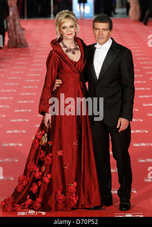 Melanie Griffith et Antonio Banderas Cinéma Goya Awards 2012 Cérémonie au Palacio Municipal de Congresos de Madrid - Arrivées, Banque D'Images