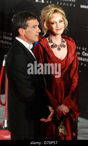 Antonio Banderas et Melanie Griffith Cinéma Goya Awards 2012 Cérémonie au Palacio Municipal de Congresos de Madrid - Arrivées, Banque D'Images