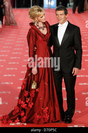 Melanie Griffith et Antonio Banderas Cinéma Goya Awards 2012 Cérémonie au Palacio Municipal de Congresos de Madrid - Arrivées, Banque D'Images