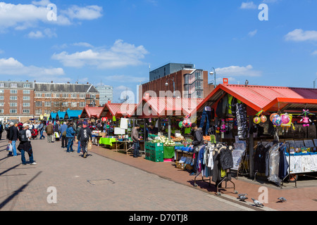 Le marché libre à Kirkgate Market, Leeds, West Yorkshire, Royaume-Uni Banque D'Images