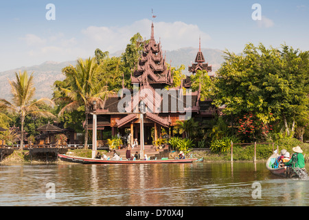 Inle Resort Hotel, lac Inle, Nyaung Shwe Township, l'État de Shan, Myanmar (Birmanie), Banque D'Images