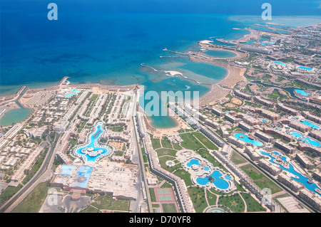 Aerophotography Hurghada, Red Sea, Egypt, Africa Banque D'Images