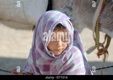 Portrait d'un Bédouin girl, Hurghada, Egypte, Afrique du Sud Banque D'Images