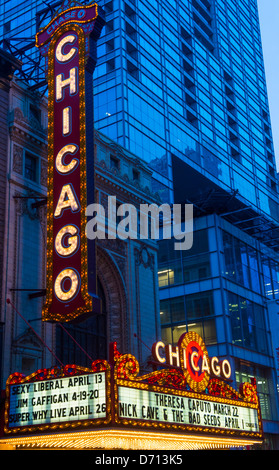 Le célèbre théâtre de Chicago sur State Street Banque D'Images