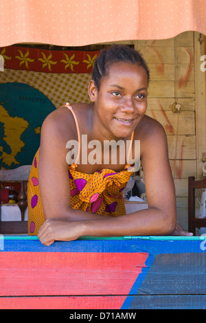 Portrait d'une jeune fille, Nosy Be, Madagascar Banque D'Images