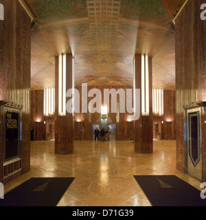 NEW YORK, le Chrysler Building Hall Banque D'Images