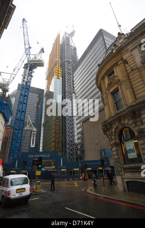 Site de construction de la pinnacle, bishopsgate, Londres Banque D'Images