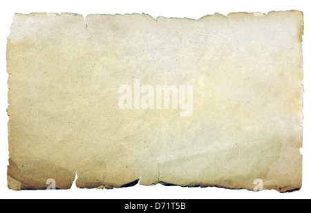 Texture Vintage old paper isolated on white background Banque D'Images