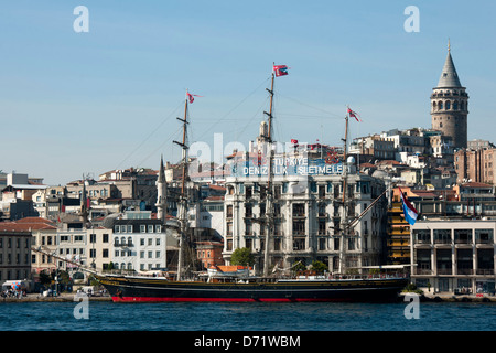 La Turquie, Istanbul, Beyoglu, Blick auf und Karaköy Beyoglu Banque D'Images