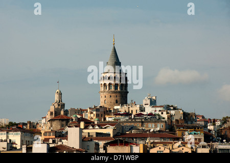 La Turquie, Istanbul, Beyoglu, la Tour de Galata Banque D'Images