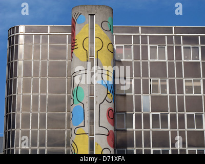 Keith Haring fresco, Neker-Enfants Malades Hospital,Université de Paris,France,premier hôpital pédiatrique dans le monde Banque D'Images