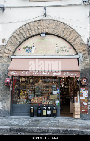 Antica Cantina del Chianti Boutique, Florence, Italie Banque D'Images