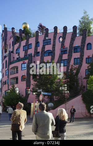 Magdeburg, Allemagne, les Verts citadelle conçue par Hundertwasser Banque D'Images