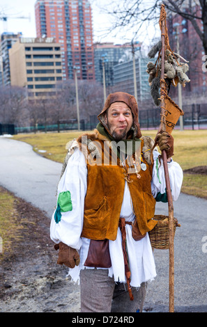 Participant à l'Assemblée Saint Patrick's Day Parade à Chicago Banque D'Images